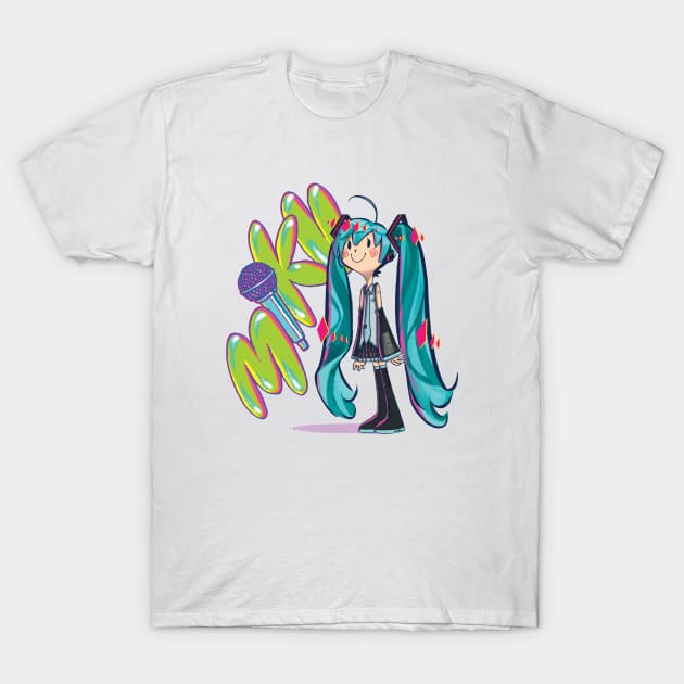 Look up Miku! T-Shirt by Ancsi